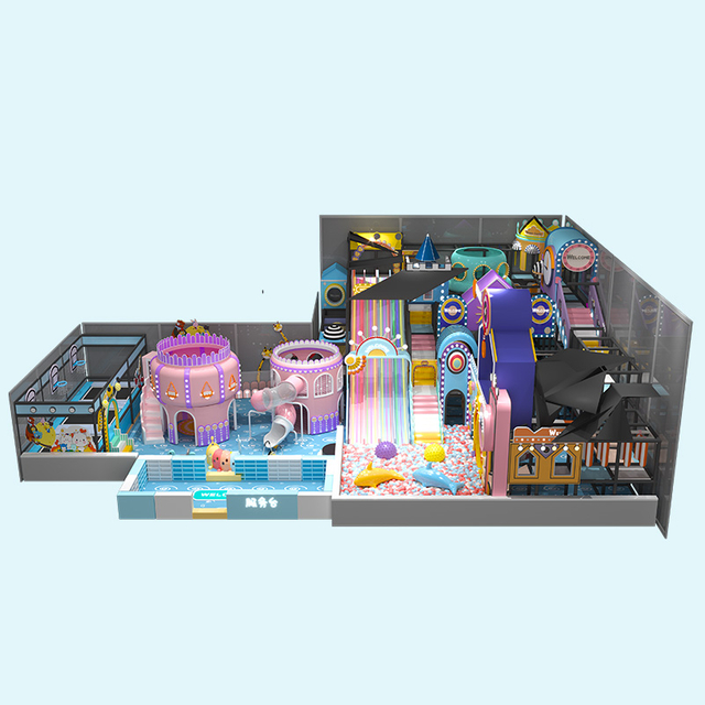 Macaron Series Pastel Colored Maze Indoor Playground 