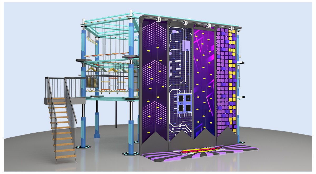1.Indoor High Ropes Course for Malls (4)