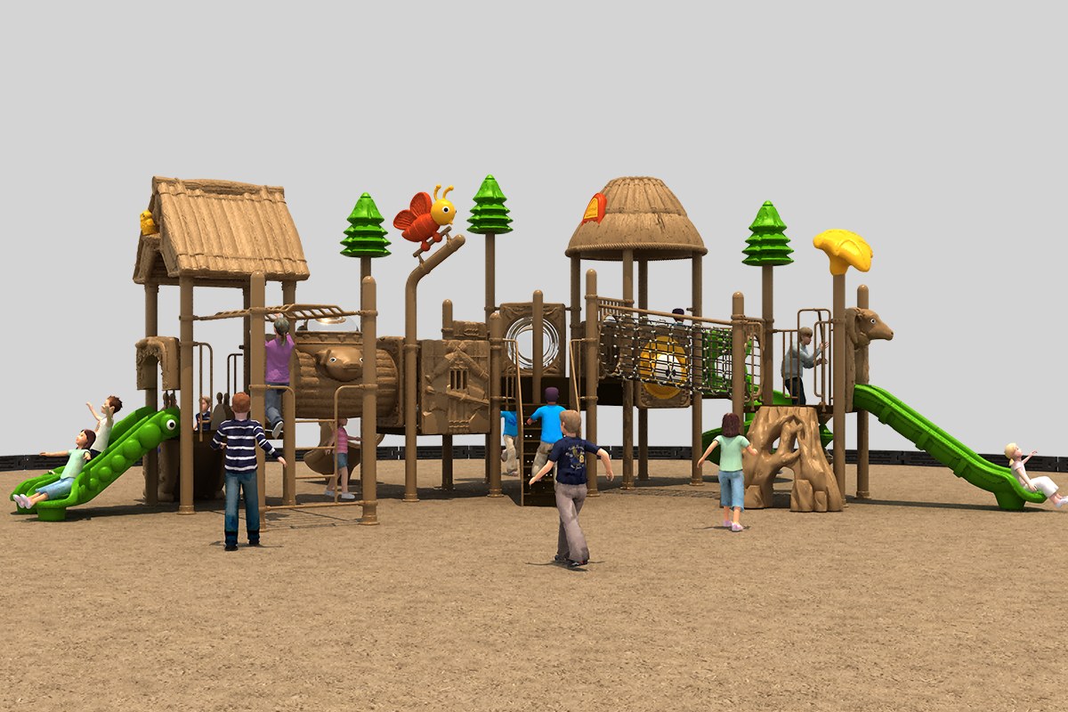 Outdoor slide playground for small backyards (1)