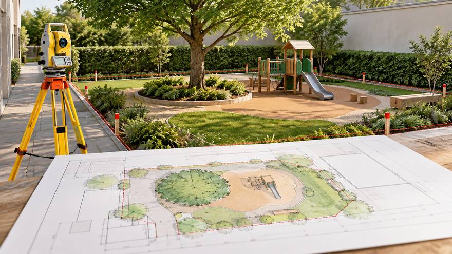 Small playground measured site review concept