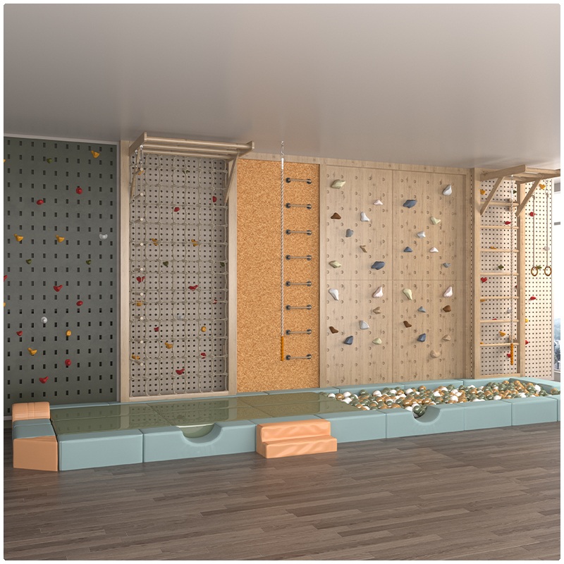 Durable Commercial Indoor Climbing Wall Set