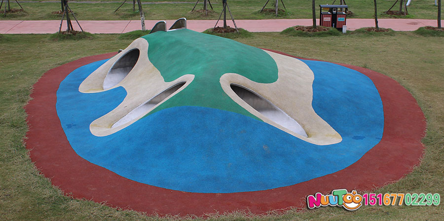 Non-standard amusement + children's playground equipment + drilling hole + stainless steel slide (3)