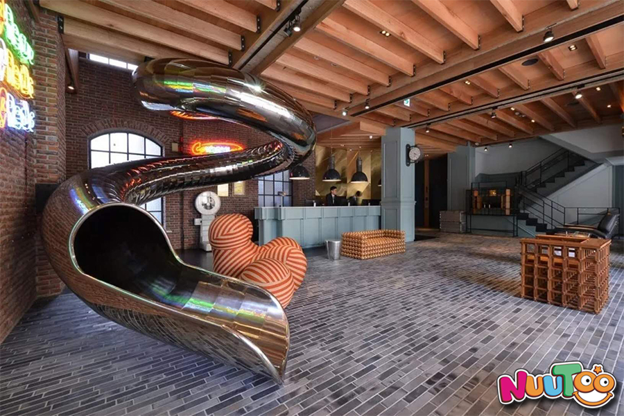 How to create a chic living environment and install a fun stainless steel slide!