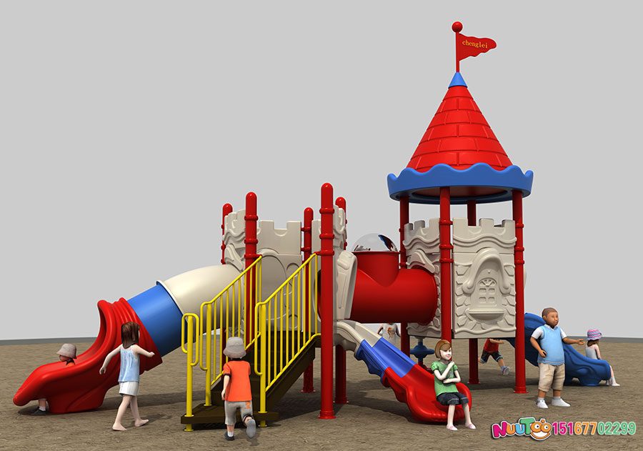 Combination slide + children's play equipment + small doctors + Great Wall (13)