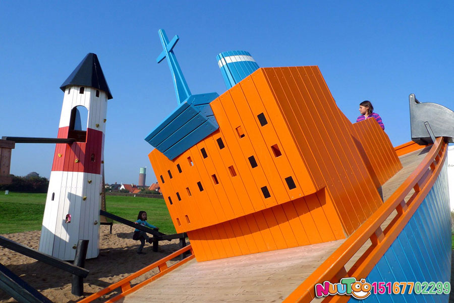 Pirate Ship Amusement Project + Corsair Amusement Equipment Manufacturer + Combination Slide + Children's Play Facilities - (2)