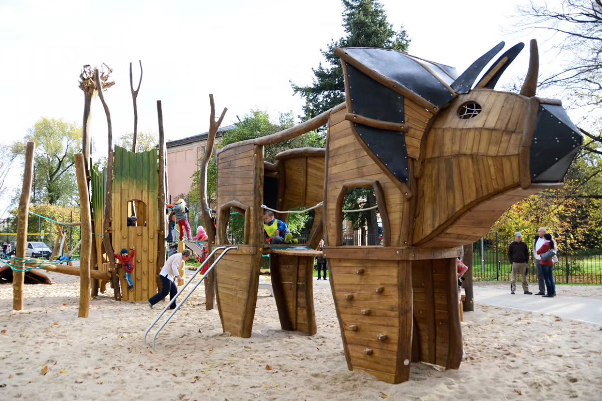 Outdoor wooden playground (36)