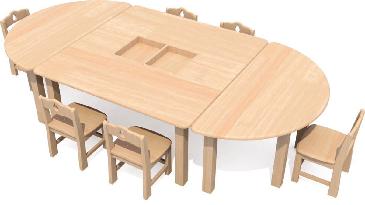 Kindergarten solid wood furniture (1)