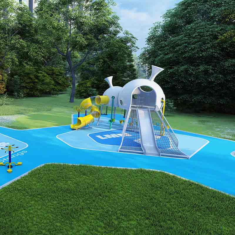 What Kind of Outdoor Play Equipment Is Installed in Yuehu Terrace, Fuyang, Anhui?