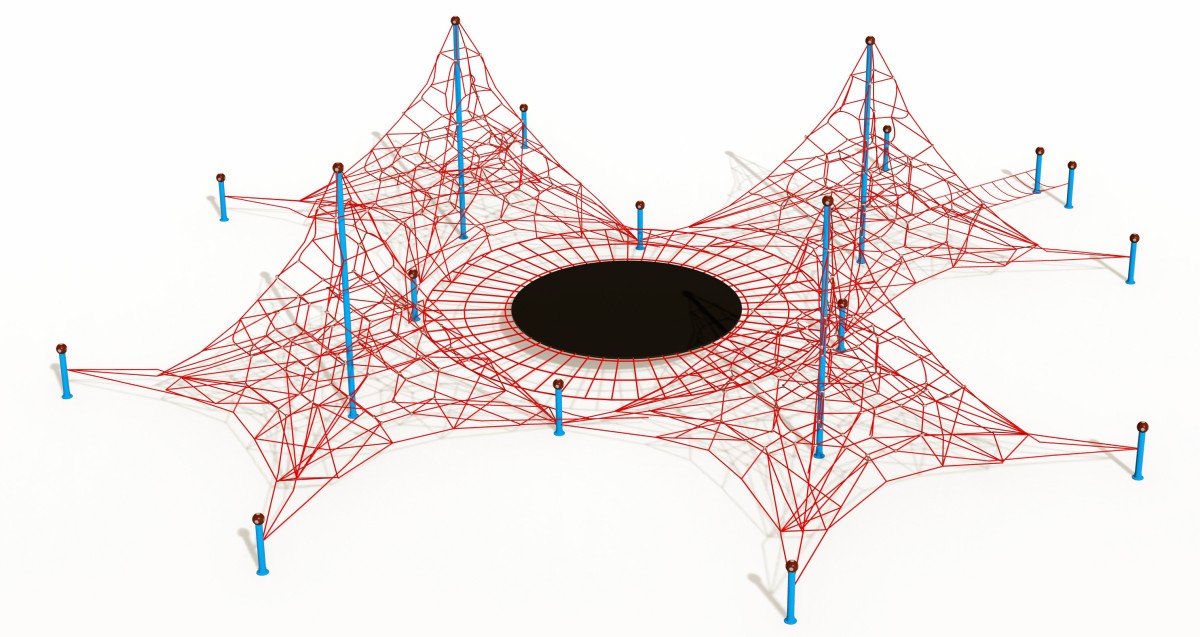 Panoramic display of outdoor children's net climbing frame-2