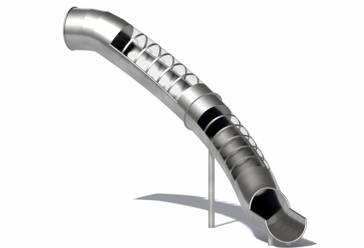 6.Outdoor playground stainless steel slides (5)