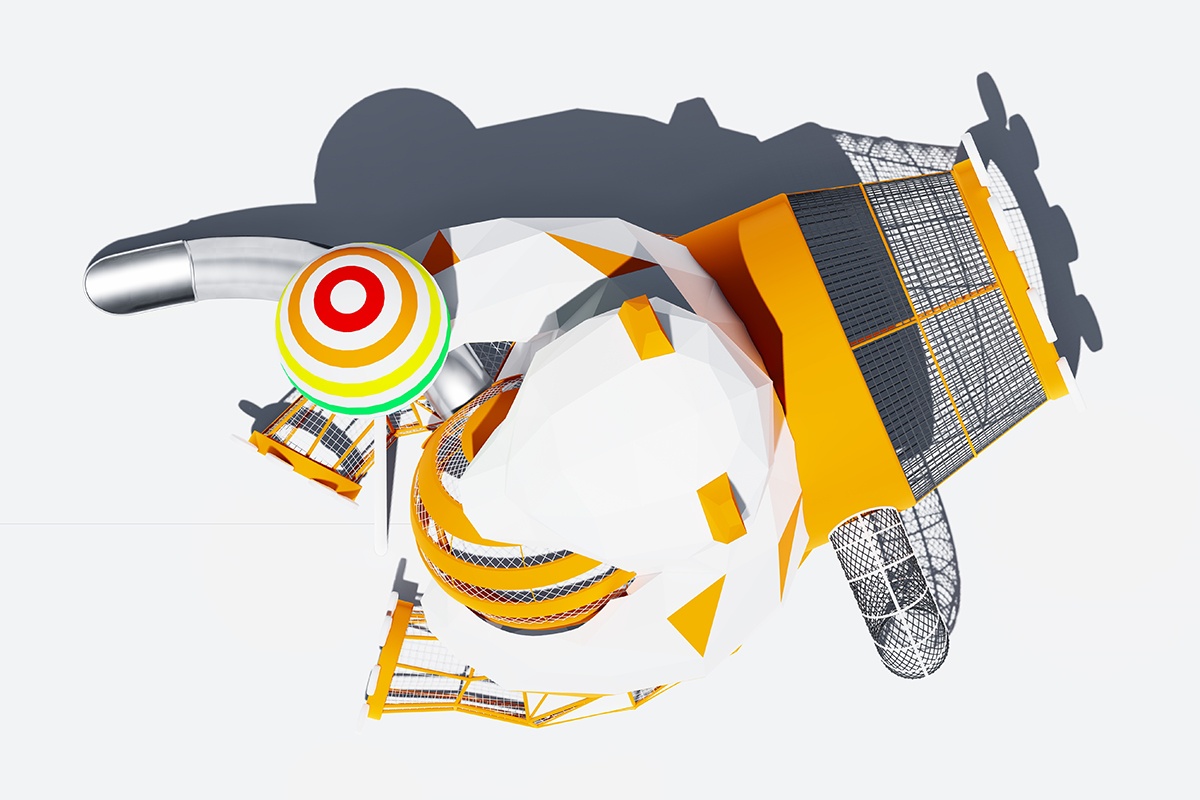 Bear-themed playground slides (3)