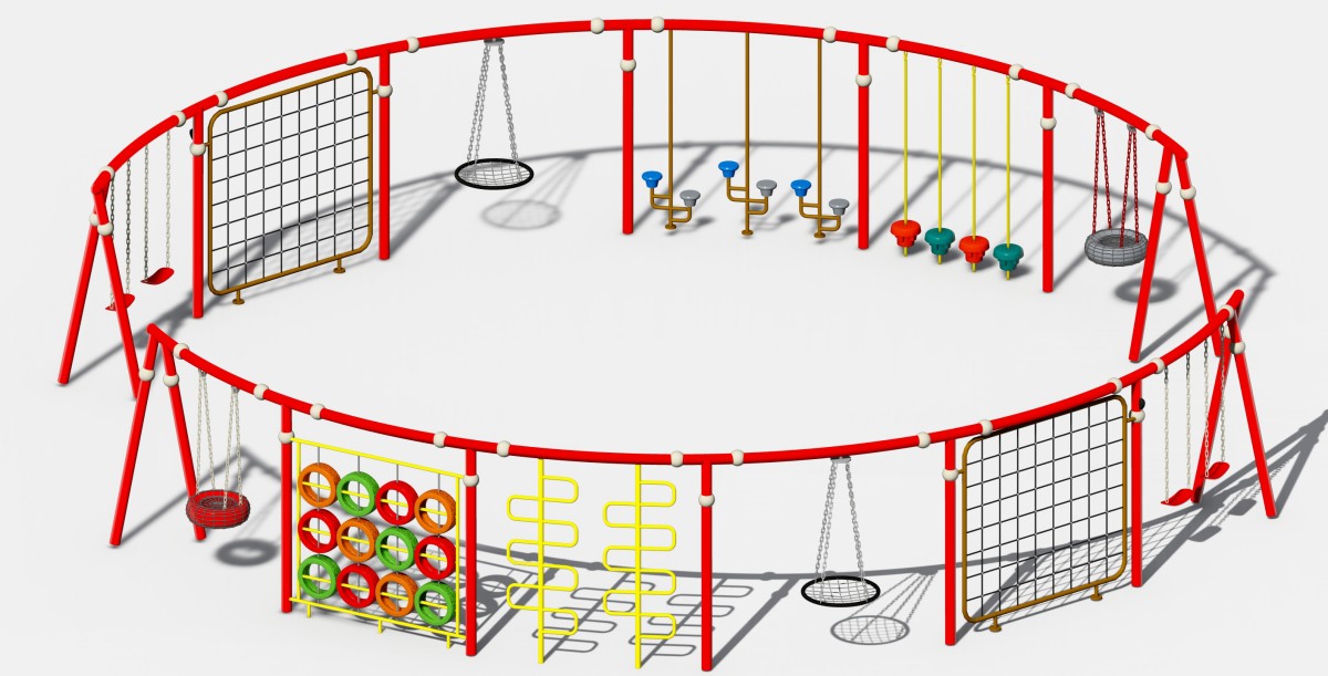 round outdoor playground swing (3)