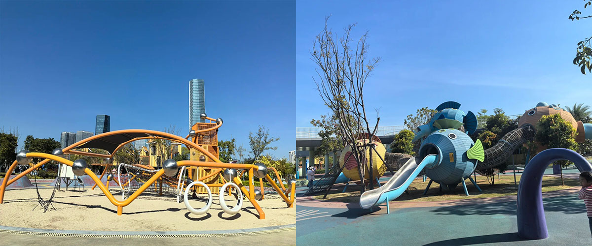 Safe and fun children's playground equipment for commercial use