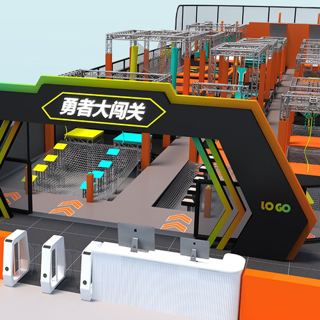 Indoor Sports Park Equipment: Ninja Warrior Brave Obstacle Challenge Set