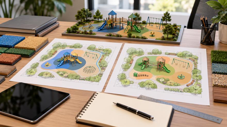 Playground supplier quotation comparison concept