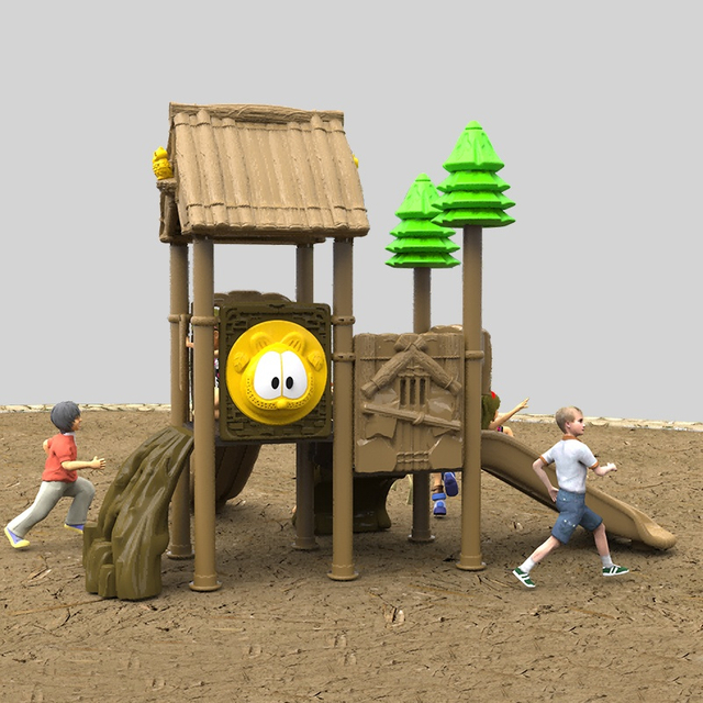 Jungle Explorer Thatch Slide: Premium Outdoor Playground