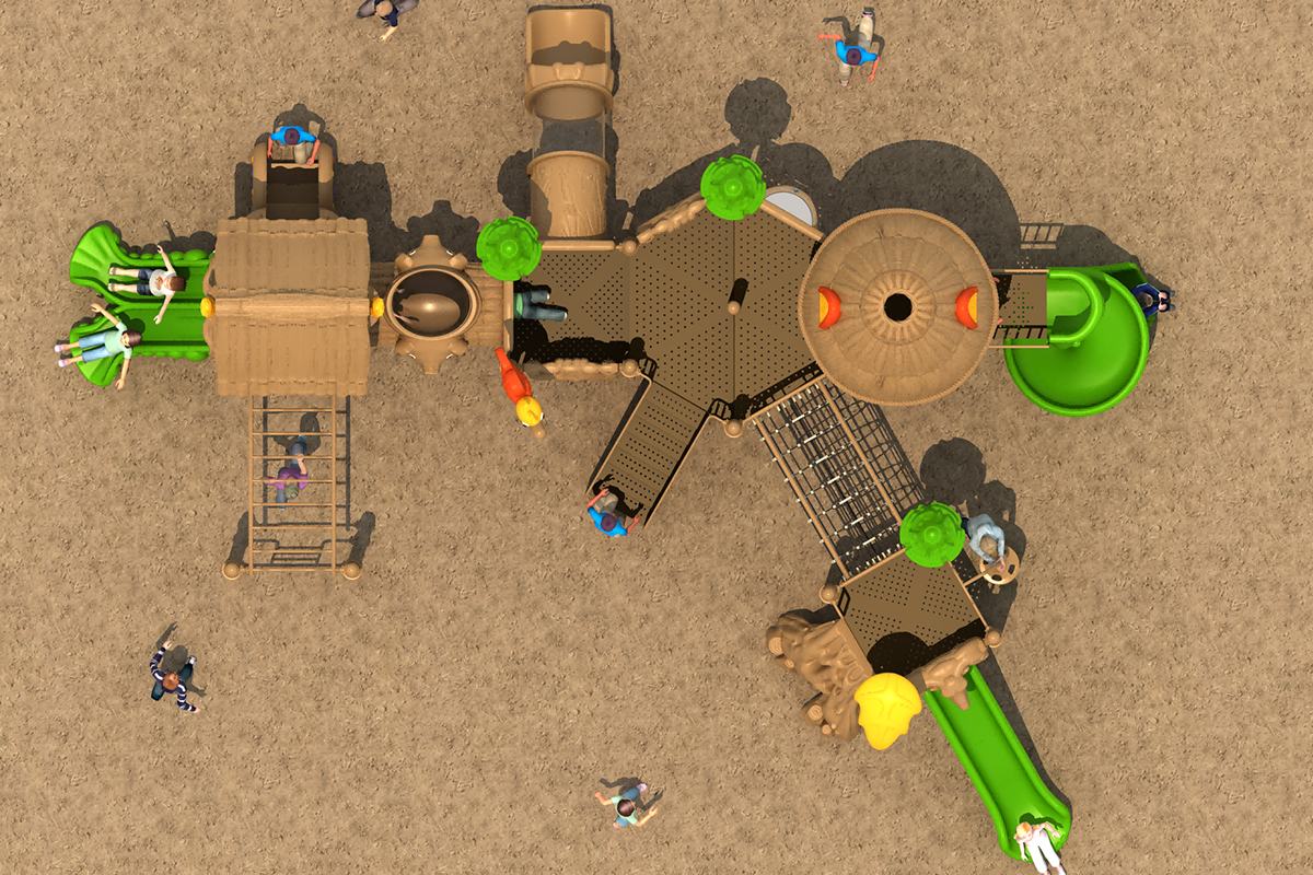 Outdoor slide playground for small backyards (3)