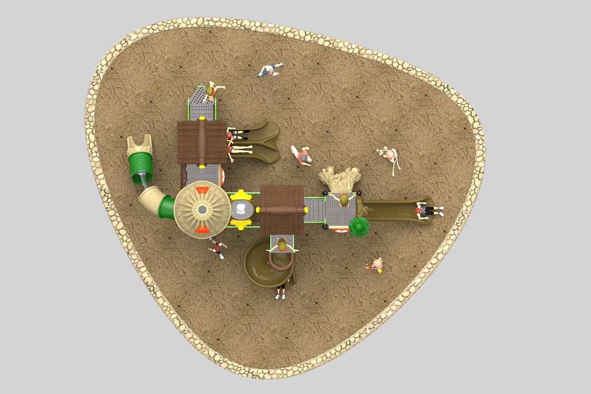 Modular outdoor slide playground equipment (3)