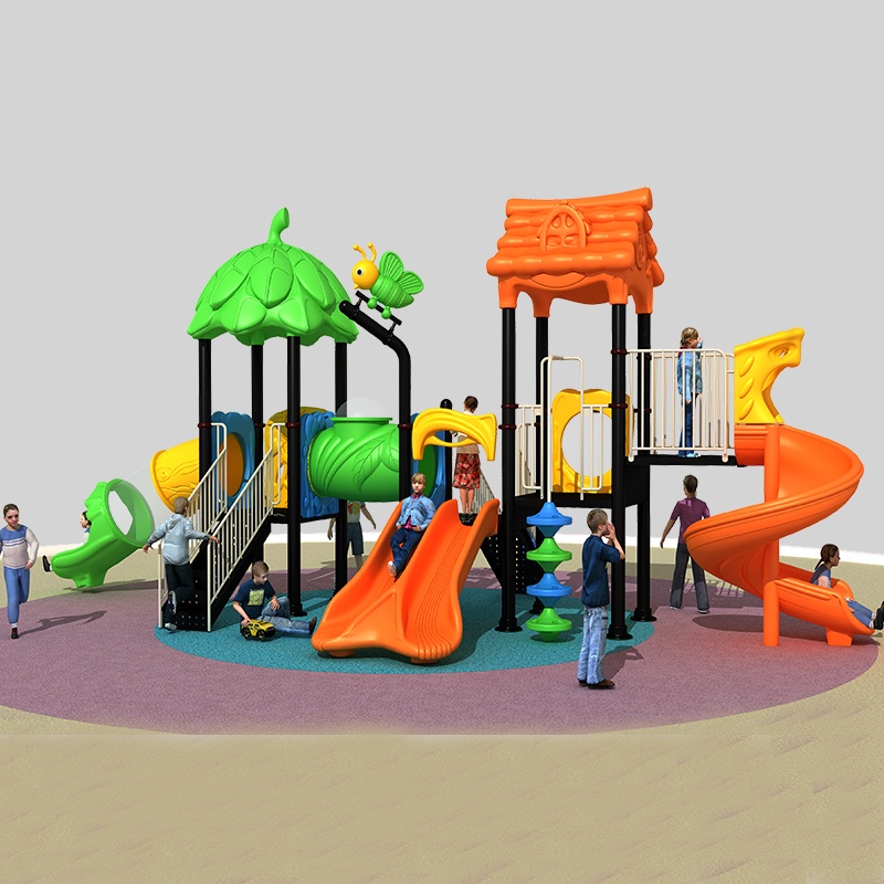 Interactive Children's Playground Slide with Forest Adventure Theme