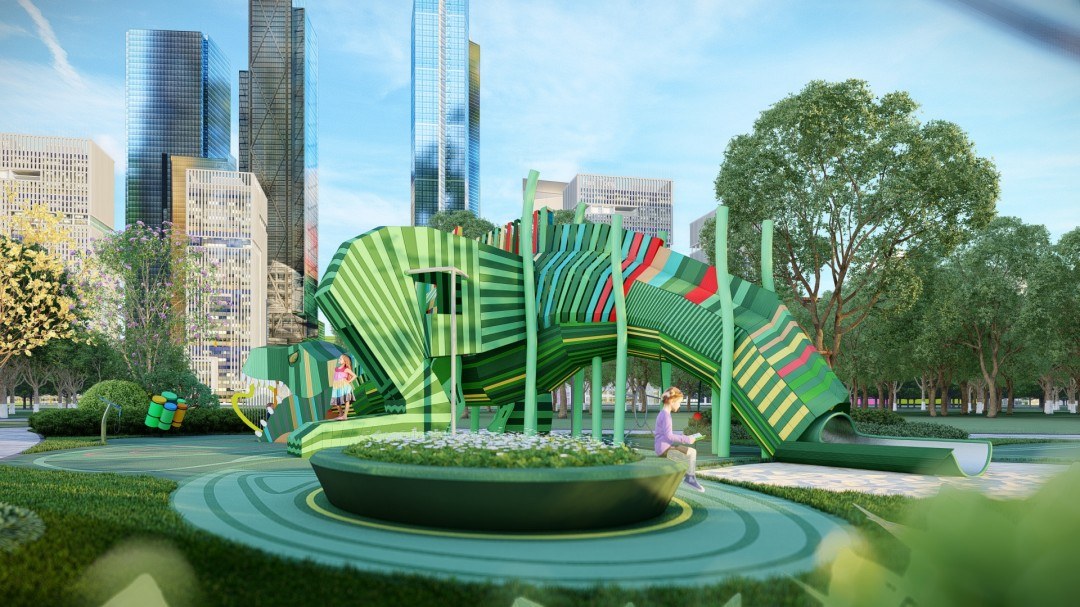 Outdoor playground equipment for residential communities (4)