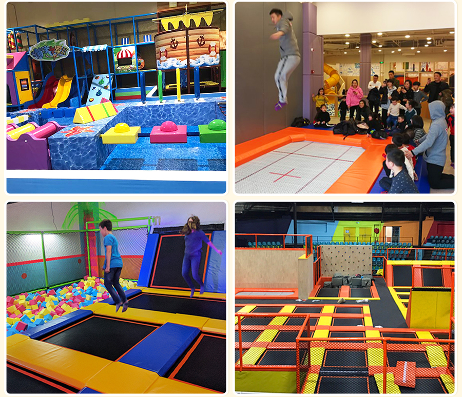 Children's playground equipment + play equipment + large trampoline + trampoline (10)