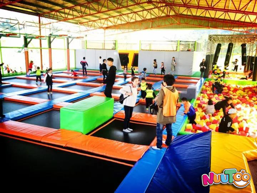 Indoor large trampoline + naughty castle + children's playground