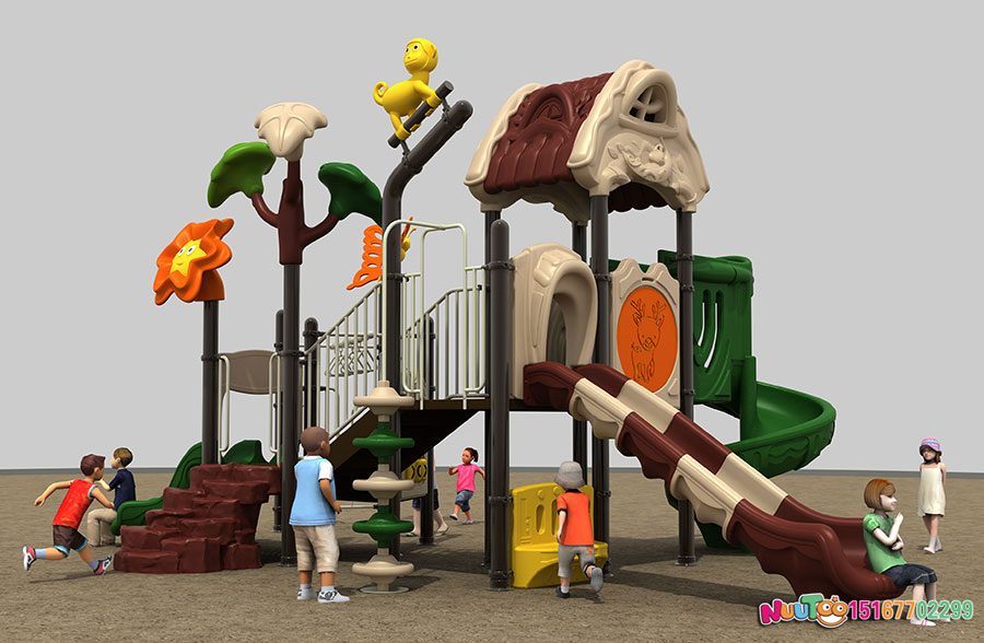 Sliding ladder + combination slide + small doctor + rides + tree house (16)