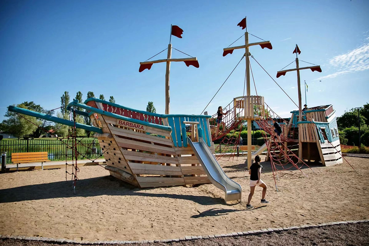 Pirate Ship Playgrounds,Wooden Pirate Ship Playground Factory - Letu