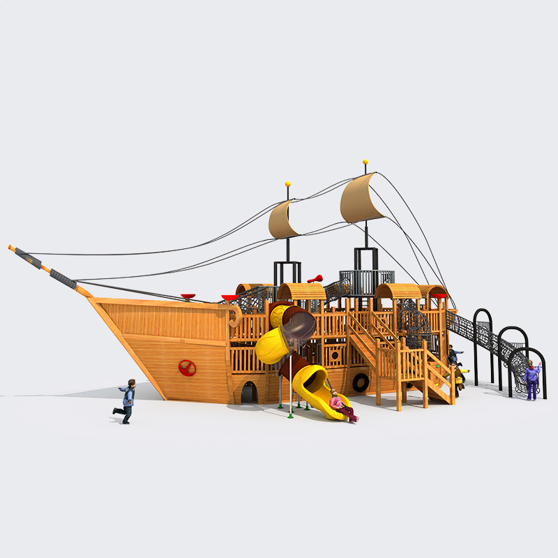 Pirate Ship Boat Playground,Pirate Ship Wooden Playground Supplier