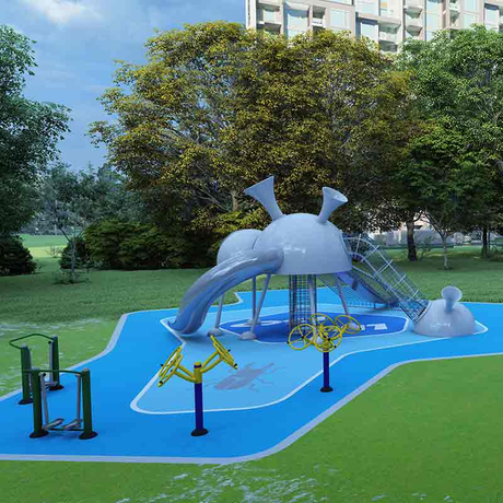 What Kind of Outdoor Play Equipment Is Installed in Yuehu Terrace, Fuyang, Anhui?