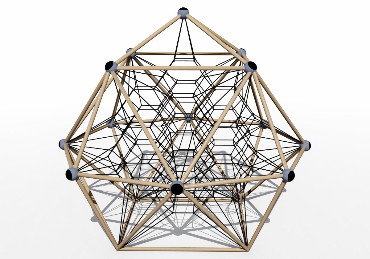 Panoramic display of Geometric Metal Playground Climbers-2