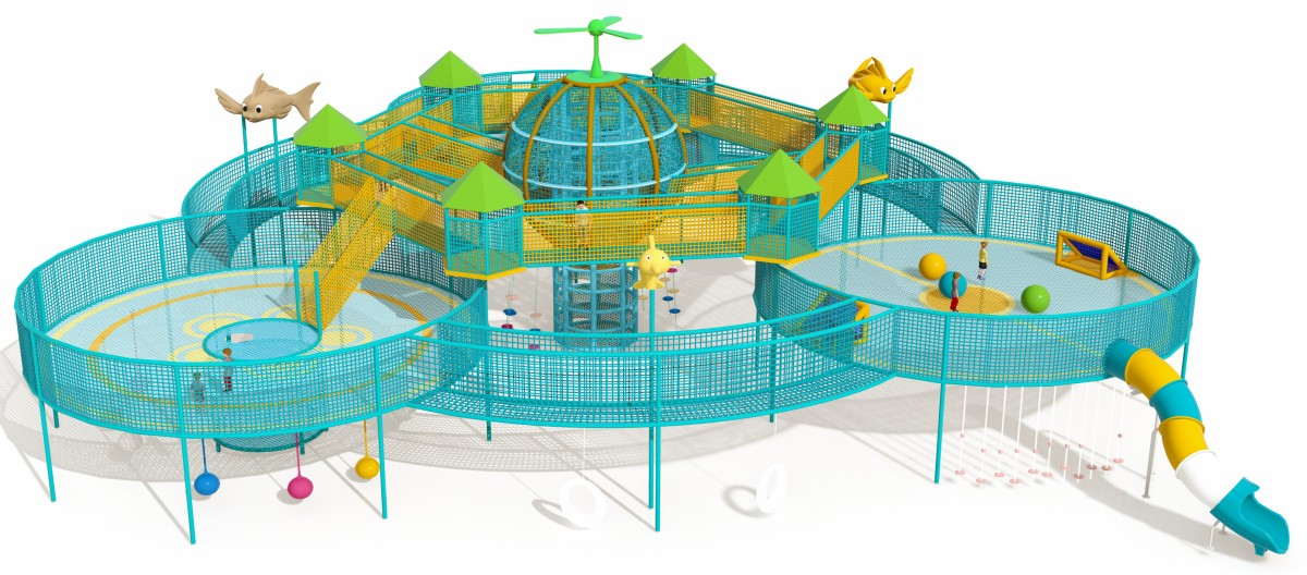 15. Large Rope Playground Structure -1