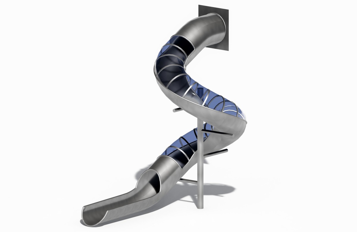 1.Playground stainless steel slides (3)