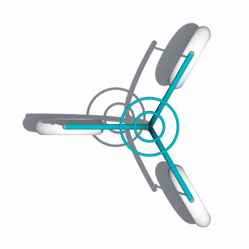 Galvanized Pipe Kids Three-person Swing For Outdoor Playground