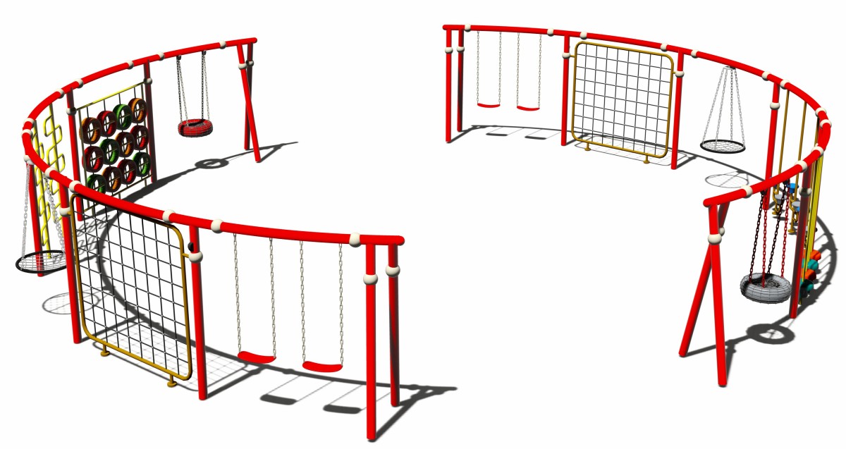 round outdoor playground swing (1)