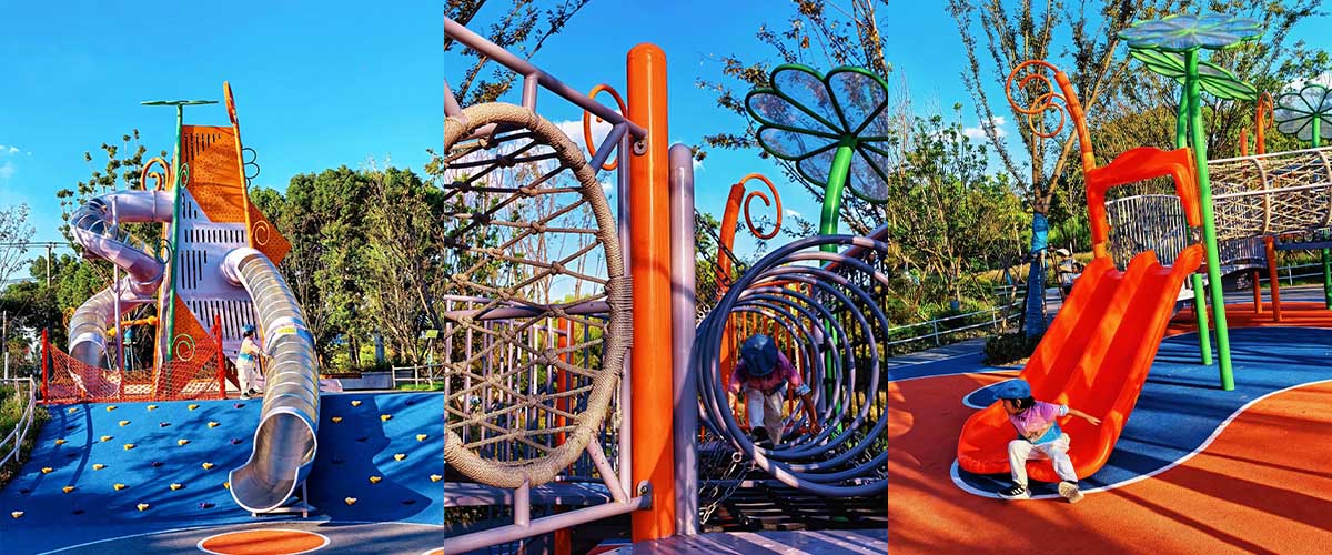 Safe and fun children's playground equipment for commercial use
