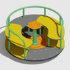 Colorful Sensory Playground Roundabout for Vestibular Development
