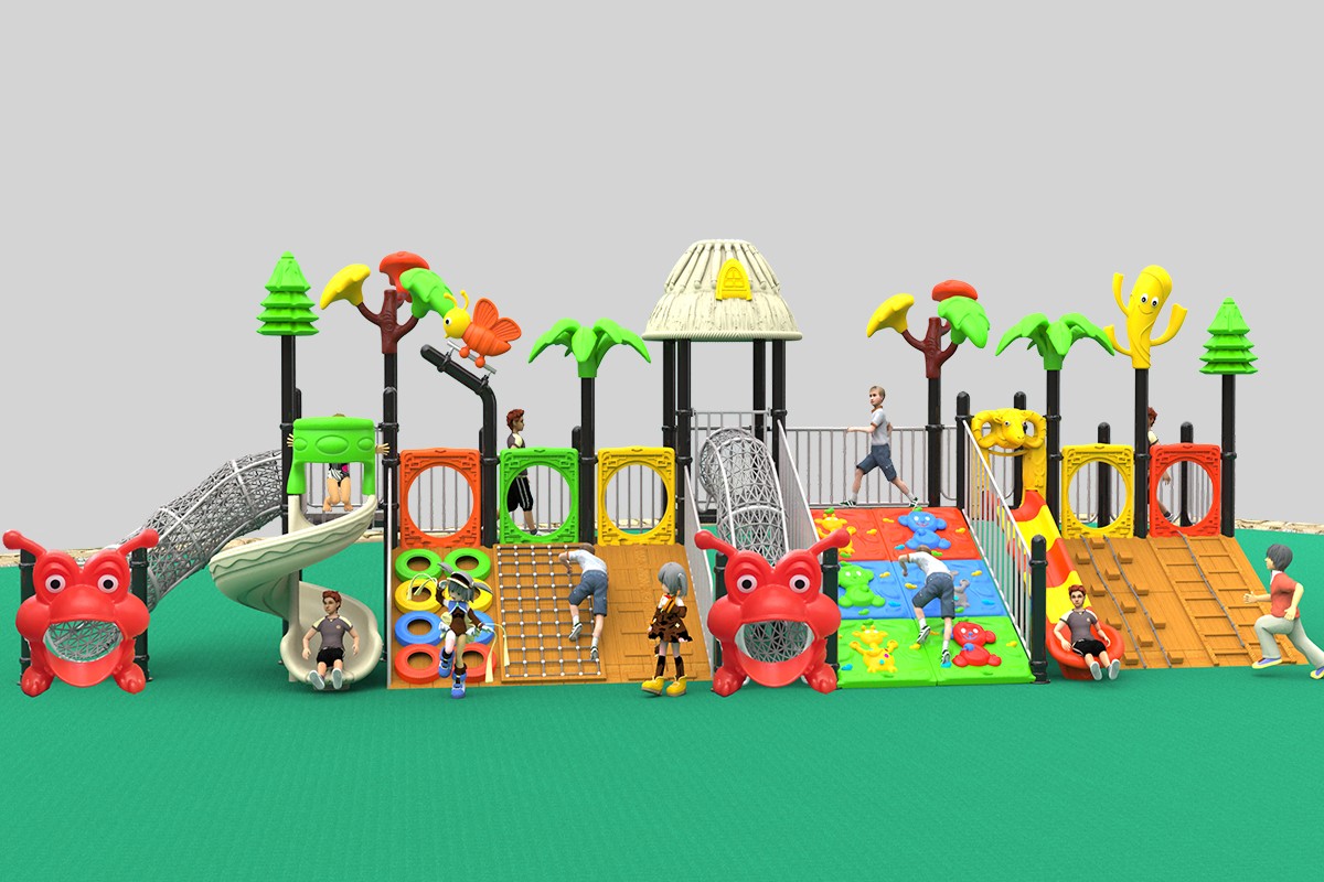 High-capacity outdoor slide playgrounds (1)