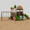 Themed Outdoor Slide Playground: Thatch Slide Fort 