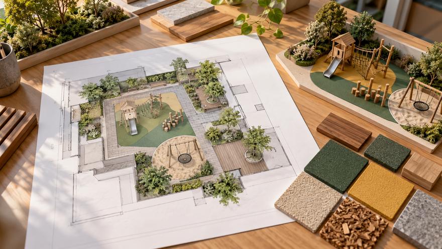 Small playground layout procurement concept