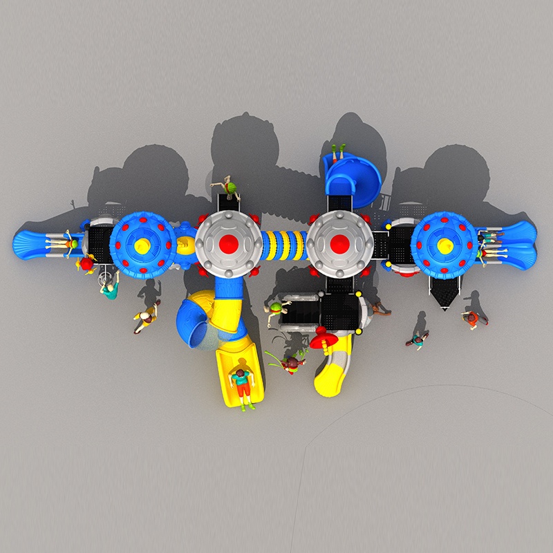 Adventure-Filled Space Playground Slides for Kids' Exploration
