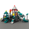 Best-selling outdoor playground featuring space theme slides