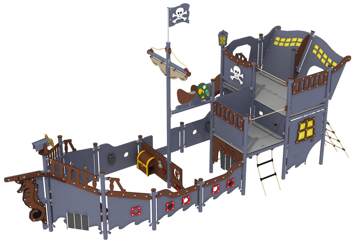 wooden pirate ship playground (2)