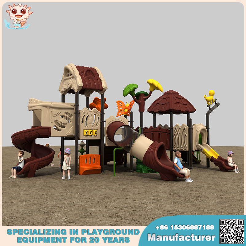 Treehouse Playground Shows Outdoor Playground Equipment Features