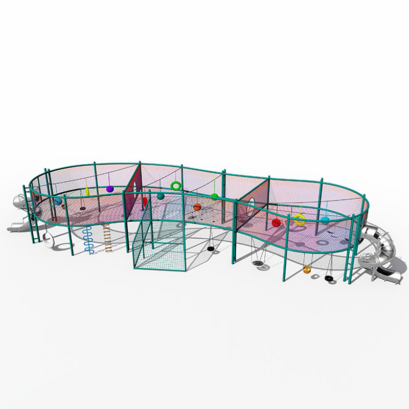 Outdoor Rope Trampoline and Climbing Frame