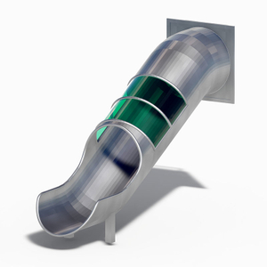 Tube-Style Stainless Steel Slide with Green View Windows