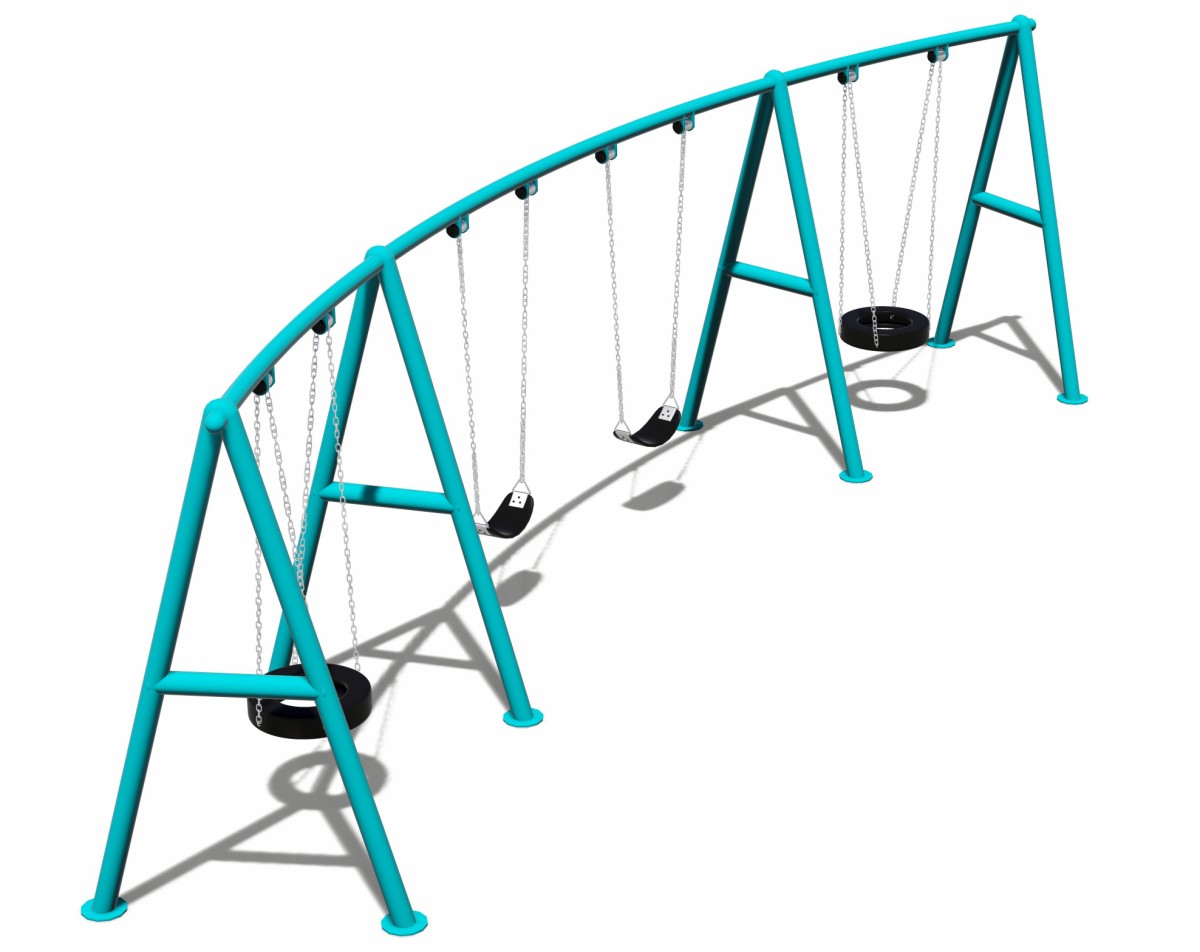 Metal playground swing (1)