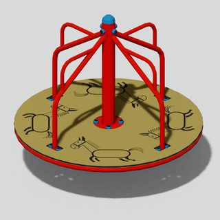 All-Weather Kids Playground Roundabout - Vibrant & Durable 