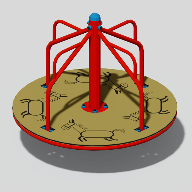 Colorful All-Weather Kids Playground Roundabout | Durable Outdoor Fun​