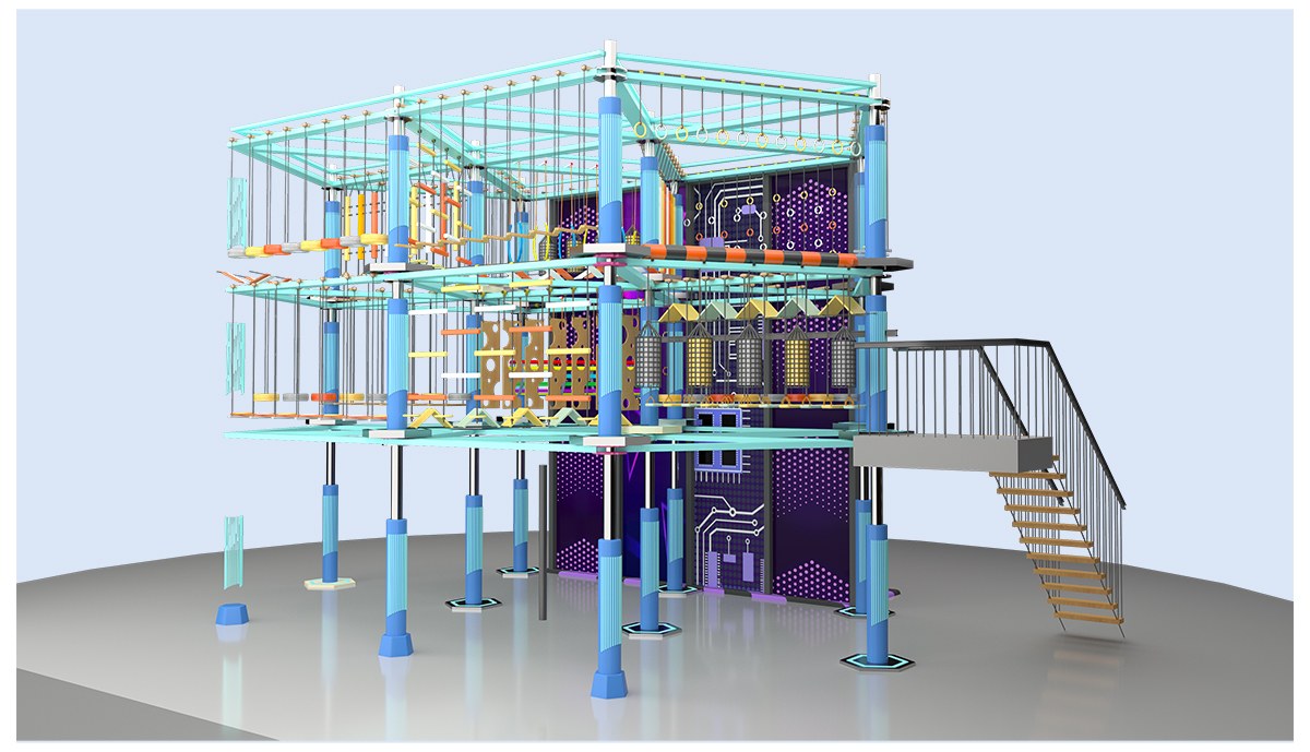 1.Indoor High Ropes Course for Malls (3)